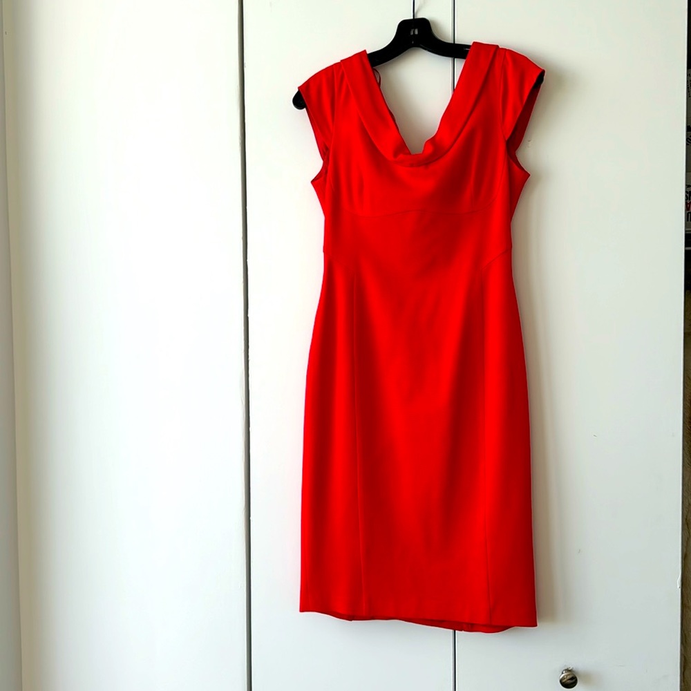 Reiss classic orange red dress size 4 US